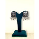 SPARK Oxidized Earrings with Artificial Pearl