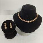 Luxurious AD Jewellery Set With Premium Artificial Pearl Golden Finish Jewellery