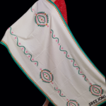 Hand Embroidery Premium Design Pure cotton Dupatta ( Base Color Is White )