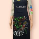 Hand Embroidery Premium Cotton Black Appron With Front Pocket
