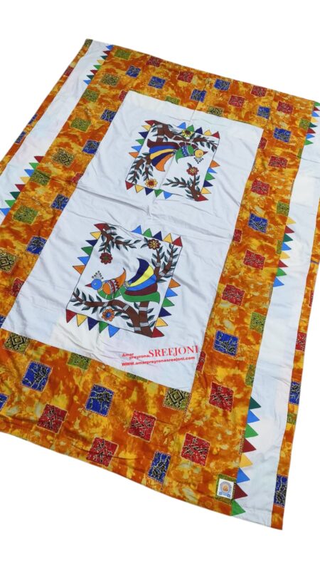 Premium Collection Hand Embroidery And Hand Painted Pure Cotton Both Side Usable Kantha