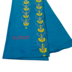 Hand Embroidery Pure Cotton Blue Color Kurti Piece 2.5Miters For Girls And Wonems