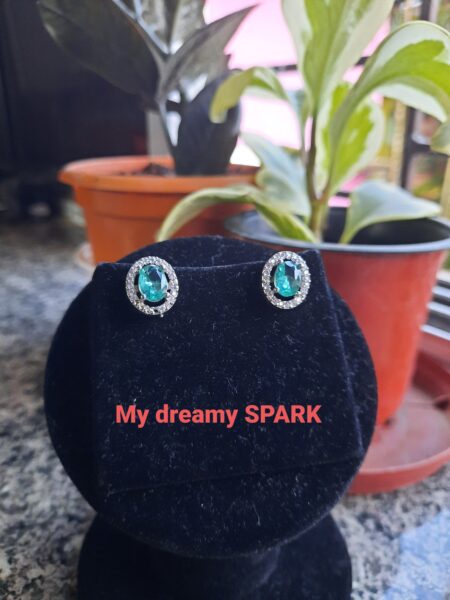 AD COLLECTION BLUE COLOR STONE EARRING SET
