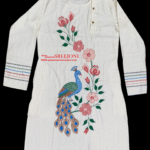Hand Embroidery Pure Cotton White Color Designing Punjabi For Man's And Boy's