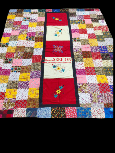 A Beautiful Embroided Work Pure Cotton Hand Made Long double Size Kantha