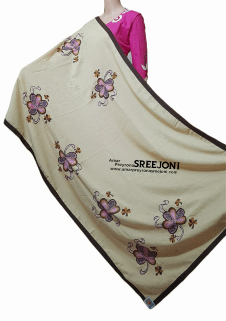 Hand Embroided Pure Cotton Long Dupatta Usable For Women And Girls